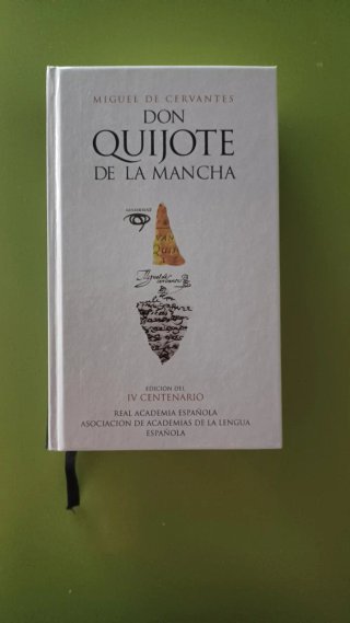 Libro lectura clásica "Don Quijote de la Mancha"