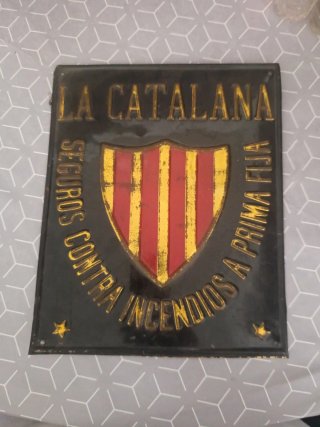 Letrero Metálico La Catalana Seguros