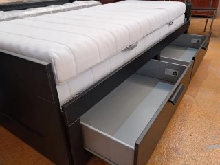 Sofá Cama Nido Marrón y Blanco