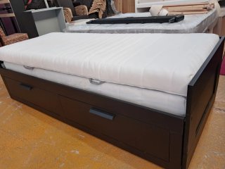 Sofá Cama Nido Marrón y Blanco