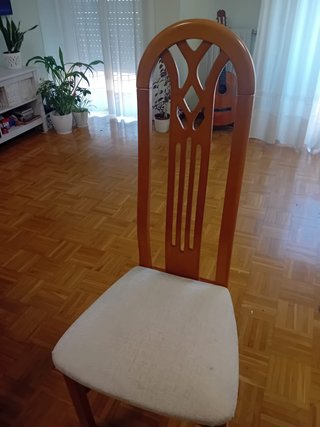 Mesa madera maciza y 6 Sillas negociable
