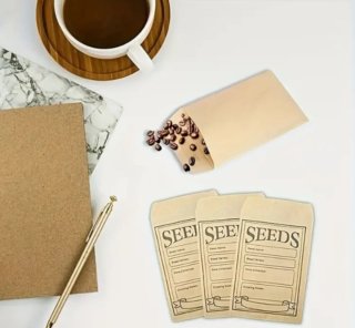 20 sobres de papel para semillas vaca