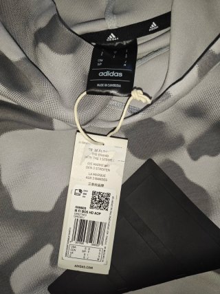 Sudadera Adidas Camuflaje Gris y Blanca