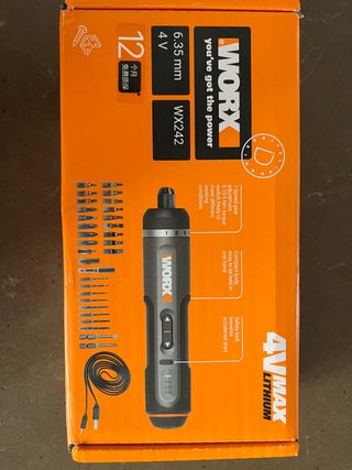 Destornillador Worx WX242 4V con accesorios