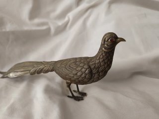 Figura de pavo real de lo años 30, plata