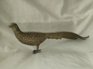 Figura de pavo real de lo años 30, plata