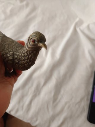 Figura de pavo real de lo años 30, plata