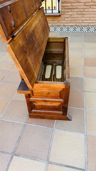 Banco Cofre Madera Antiguo