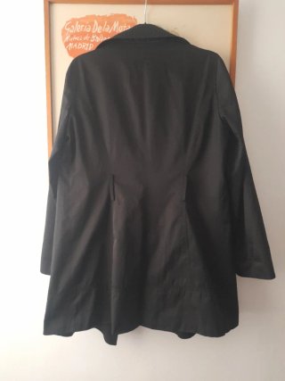 Gabardina Zara Basic Negra Talla L