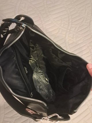 Borsa Carpisa nera con fantasia