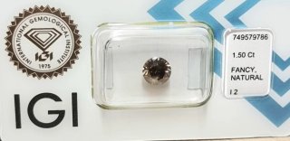 Diamante Natural IGI 1.50 Ct Marrón