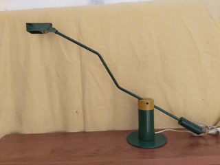 Lámpara de escritorio vintage verde