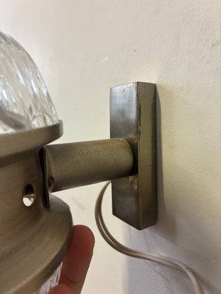 Coppia Applique Vetro Cristallo Anni 70