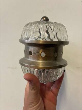 Coppia Applique Vetro Cristallo Anni 70