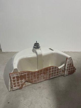 Lavabo de porcelana blanco