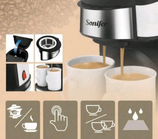 Cafetera Eléctrica Sonifer con 2 Tazas de Regalo