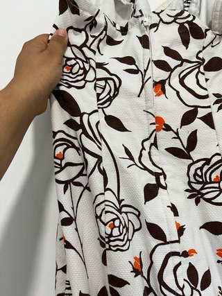 Traje de flamenca blanco y rojo