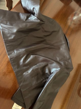 Chaqueta Zara Cuero Marrón Talla S
