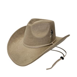 Sombrero Vaquero Crema Cowboy con Pluma Adulto