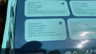 Cuna de viaje y playa 50+ U.P.F Anti-UV