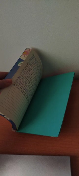 Cuaderno flores azul y blanco