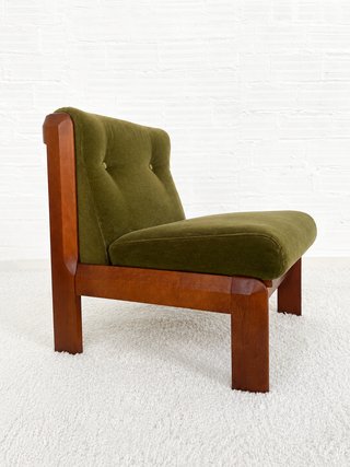 BUTACA GUILLEUMAS. TERCIOPELO VERDE. 70s