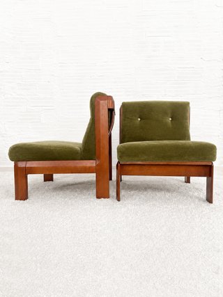 BUTACA GUILLEUMAS. TERCIOPELO VERDE. 70s