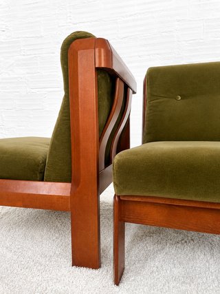 BUTACA GUILLEUMAS. TERCIOPELO VERDE. 70s