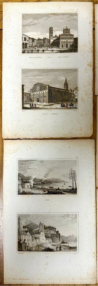 S XIX, 15 grabados de arquitectura clásica Italia