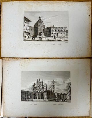 S XIX, 15 grabados de arquitectura clásica Italia