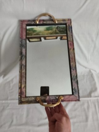 espejo forma bandeja decorativa para colgar