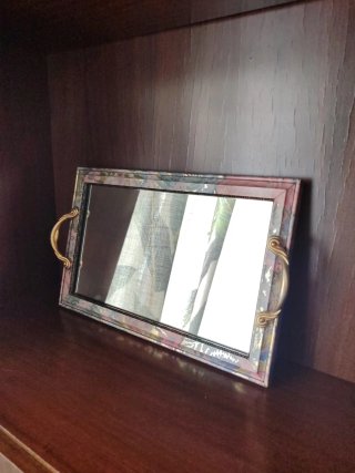 espejo forma bandeja decorativa para colgar