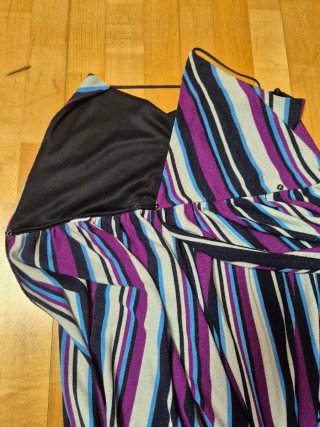 Vestido largo punto Mango rayas