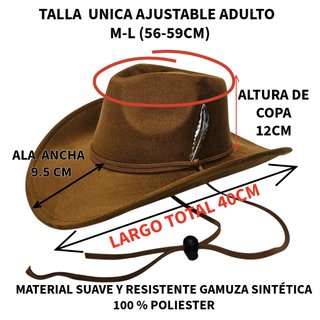 Sombrero Cowboy Vaquero Adulto Talla Única