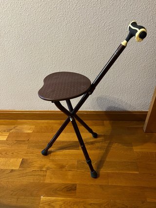 Bastón silla plegable