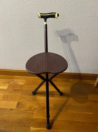 Bastón silla plegable