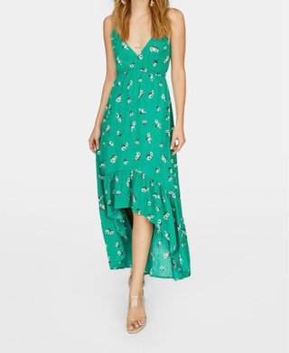 Vestido verde asimétrico de Stradivarius - talla M