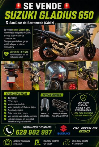 Suzuki Gladius 650 - 42.730 km - ITV