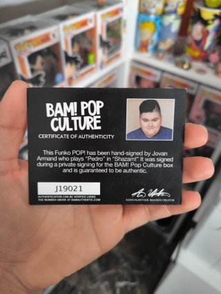 Funko Pop! Shazam! Pedro Firmado por actor y certi