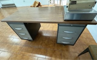 Escritorio y Silla Hierro Años 70/80