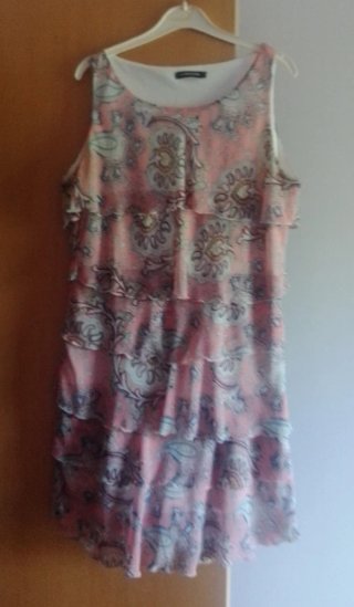 Abito formale rosa con stampa