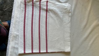 Mantel Cuadros Rojo y Blanco con 6 servilletas