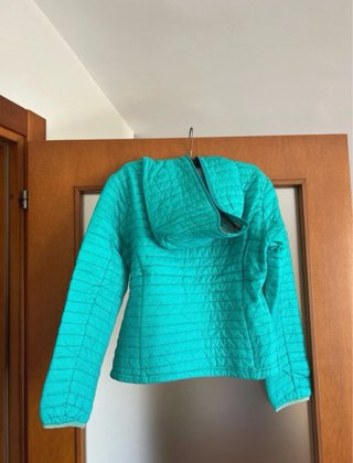 Piumino verde acqua