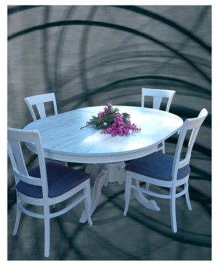 Set Tavolo Pranzo con 4 Sedie Bianche ritiro Roma