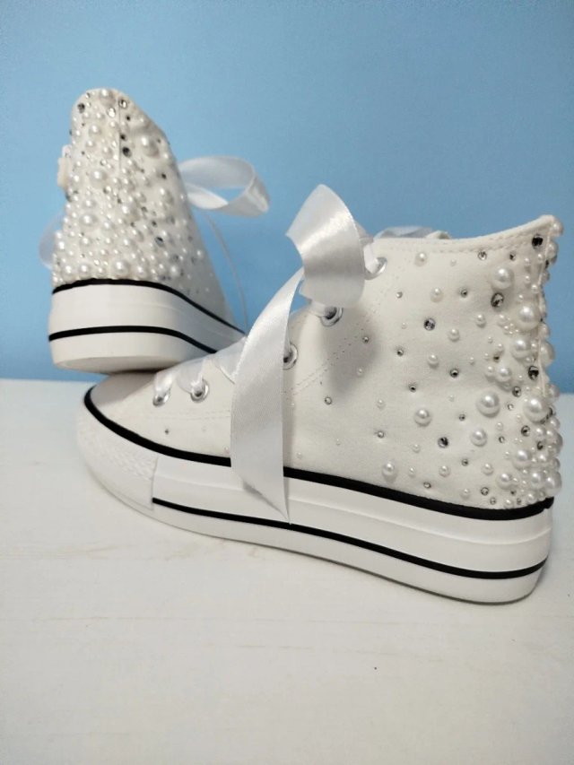 Zapatillas Novia/Comunión Perlas y Cristales