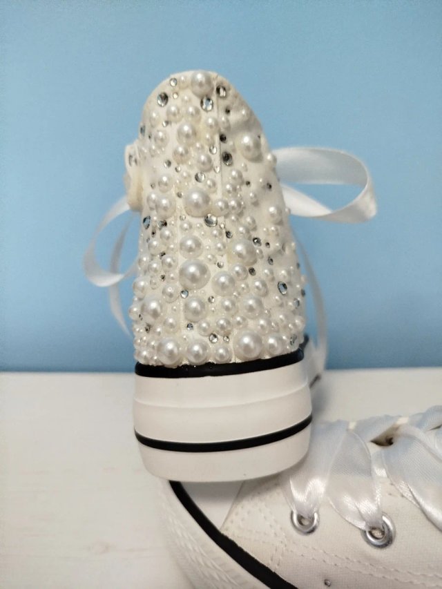 Zapatillas Novia/Comunión Perlas y Cristales