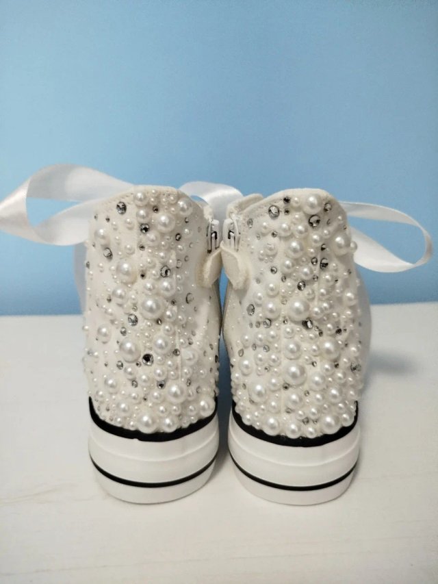 Zapatillas Novia/Comunión Perlas y Cristales