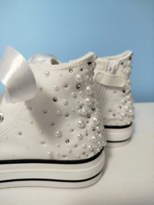 Zapatillas Novia/Comunión Perlas y Cristales