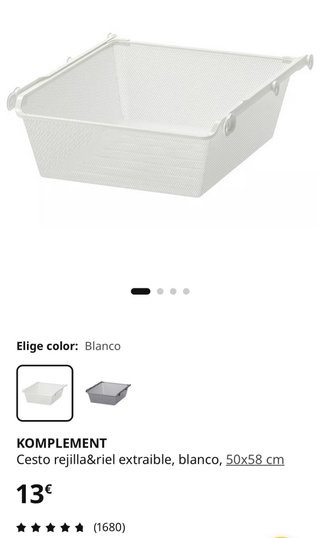 Cesto Komplement 50x58 cm Blanco Nuevo Pax Ikea
