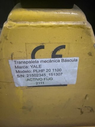 Transpaleta Manual con Báscula